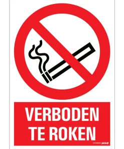 Pictogramme verboden te roken 23 x 33 cm