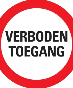 Pictogramme verboden toegang 30 cm