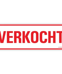 Pictogramme verkocht 33 x 12 cm