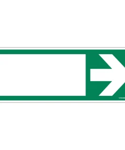 Pictogramme vert avec flèche 33 x 12 cm