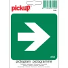 Pictogramme voie d'évacuation droite 10 x 10 cm