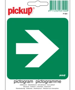 Pictogramme voie d'évacuation droite 10 x 10 cm