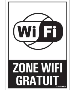 Pictogramme zone wifi gratuit 23 x 33 cm