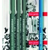 Pigmentliner+ crayon, gomme et taille-crayon