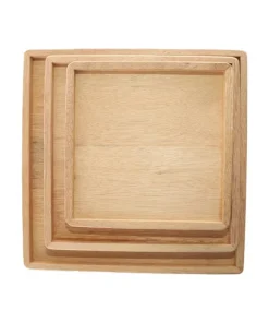 Plateau bois carré S 20x20x2cm