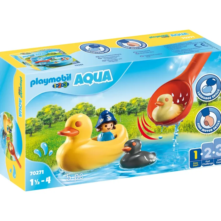 Playmobil 1.2.3 Famille Canards Et Enfant - 70271