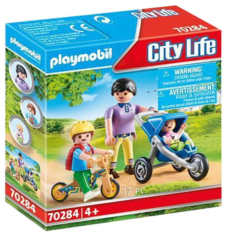 Playmobil City Life Maman Avec Enfants - 70284