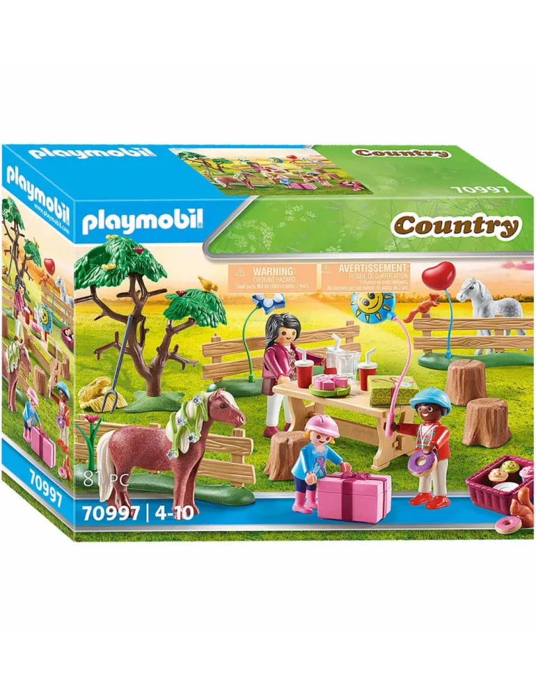 Playmobil Country Anniversaire à la Ferme des Poneys - 70997