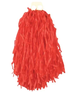 Pompon de pom pom girl avec anneaux - Rouge