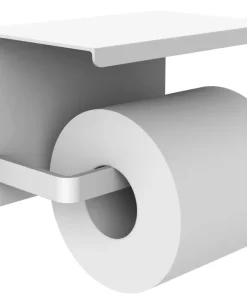 Porte-rouleau de toilette blanc mat