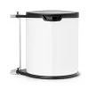 Poubelle encastrable 15 L blanc
