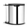 Poubelle encastrable 15 L chrome