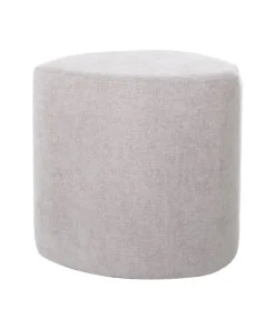 Pouf Tirana - Ø40x38cm - Gris Clair