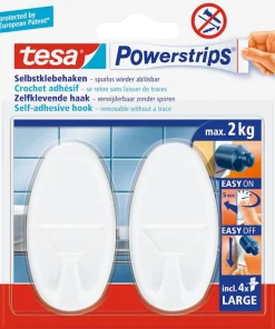 Powerstrips crochet Large 6,8 cm blanc (2 pcs)