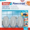 Powerstrips Crochets ovales chrome mat