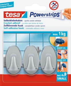 Powerstrips Crochets ovales chrome mat
