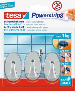 Powerstrips Crochets ovales chrome