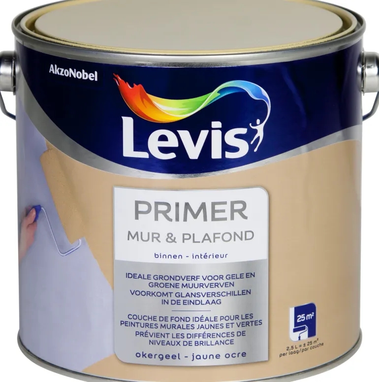 Primer mur & plafond 2,5 L ocre jaune