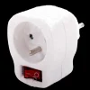 Prise avec interrupteur blanc 1 x 16 A