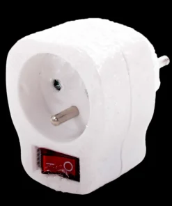 Prise avec interrupteur blanc 1 x 16 A