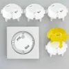 Protection Cache prise + cles blanc x5