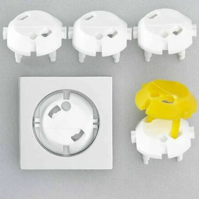 Protection Cache prise + cles blanc x5