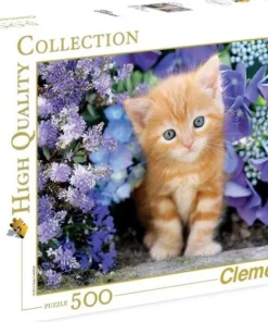 Puzzle 500 Ginger Cat In Flower