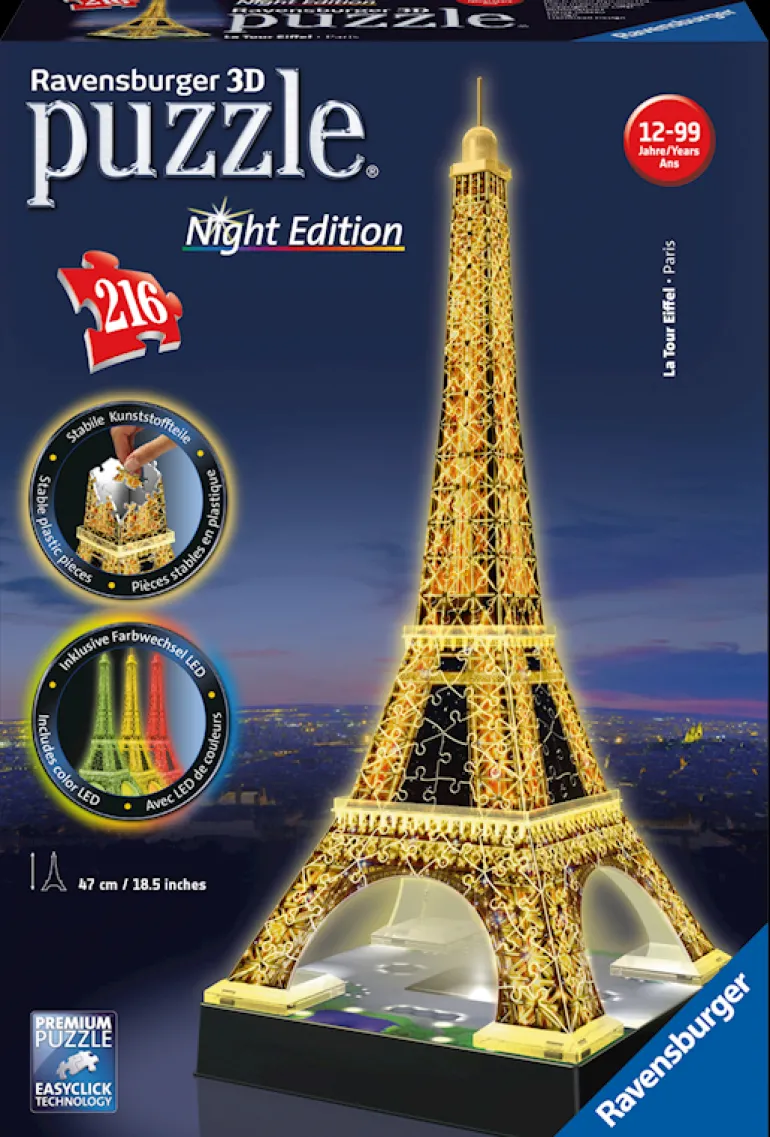 Puzzle 3D: Tour Eiffel night edition