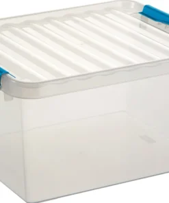 Q - line boîte de rangement 36 L bleu transparent