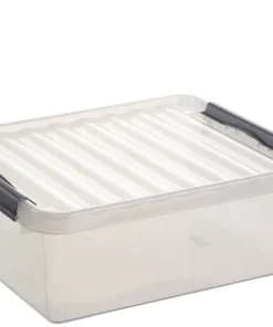 Q - line boîte de rangement 25 L blanc transparent
