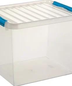 Q - line boîte de rangement 52 L bleu transparent