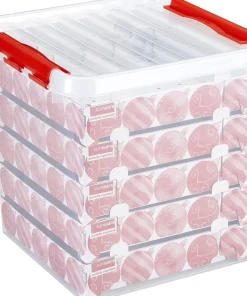 Q-line Boîte de rangement de Noël 38L+Tray