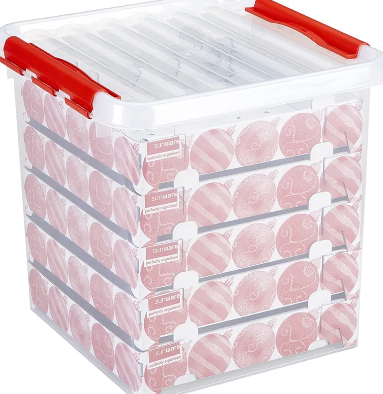 Q-line Boîte de rangement de Noël 38L+Tray