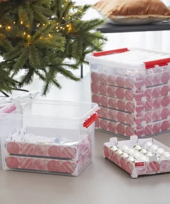 Q-line Boîte de rangement de Noël 38L+Tray
