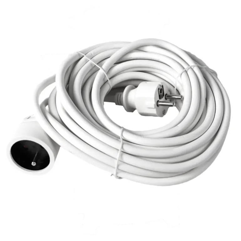 Rallonge 10 m blanc 3 x 1,5 mm 16 A