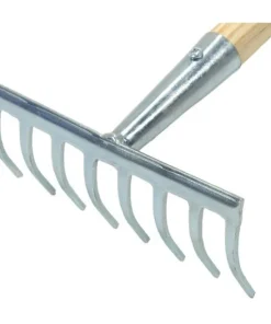 Rateau zingue avec 8 dents