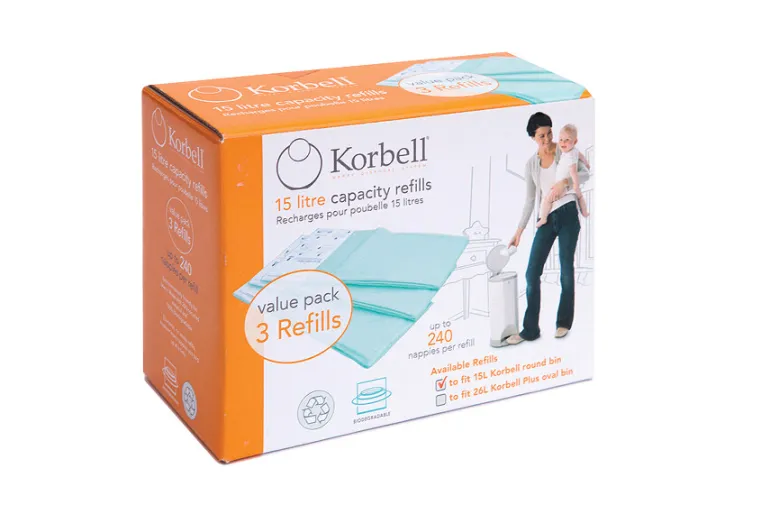 Rechange pour Poubelle à Langes 3Pack Korbell