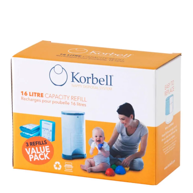 Rechange pour Poubelle à Langes 3Pack Korbell