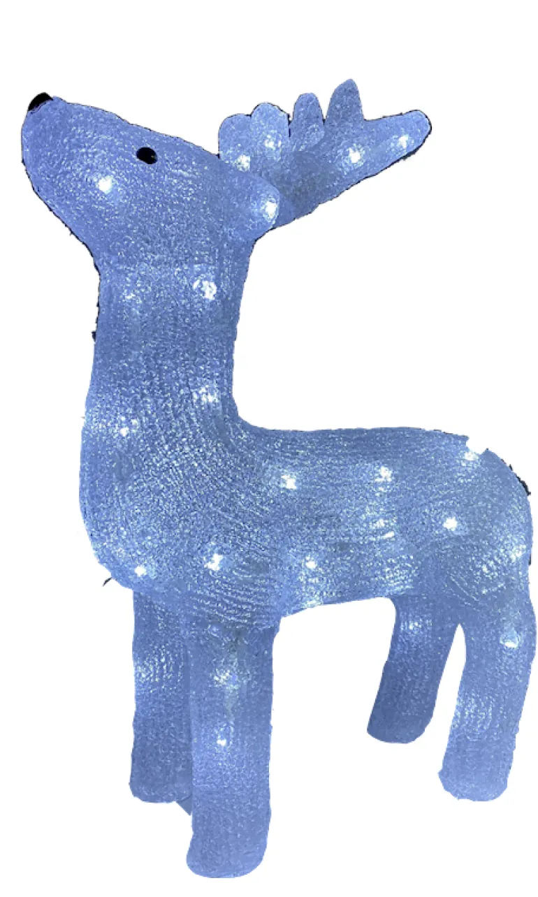 Renne blanc LED 49x13x36 cm
