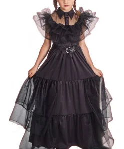 Robe De Bal Noir Mercredi Fille - Taille 152