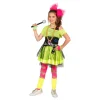 Robe enfant fluo des années 80 Kiss The Girl - Taille 164
