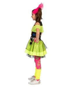 Robe enfant fluo des années 80 Kiss The Girl - Taille 164