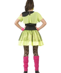 Robe fluo des années 80 Kiss The Girl - Taille 40/42