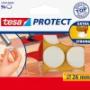Rondelles de déplacement pour objets sur des surfaces lisses. Ø 26 mm blanc.