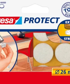 Rondelles de déplacement pour objets sur des surfaces lisses. Ø 26 mm blanc.