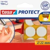 Rondelles de déplacement pour objets sur des surfaces lisses. Ø 22 mm blanc.