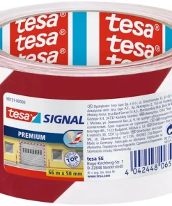 Ruban de signalisation 66 m x 60 mm rouge-blanc
