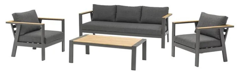 Salon de jardin Jovi - Aluminium - Anthracite