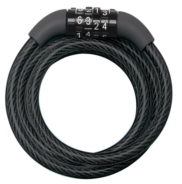 Serrure cable vélo 1,20 m avec code