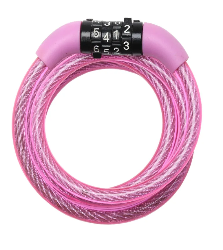 Serrure cable vélo 1,20 m avec code